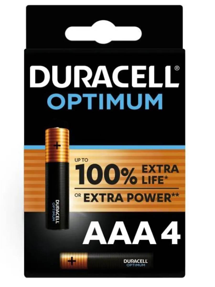 4 piles Duracell Optimum LR03 / AAA 1,5V - Pandava