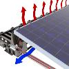 Système de fixation panneau solaire au Sol toit plat inclinaison 15°