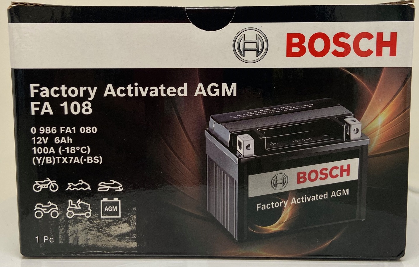 Batterie Moto Bosch 12V 6AH 100A