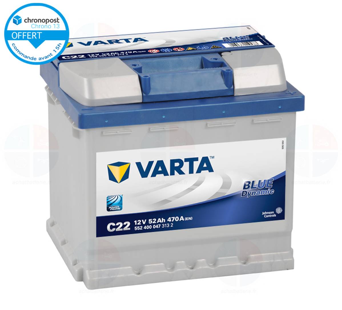 Batterie auto E2X 12v 45ah/300A Varta B24, batterie de démarrage auto,  voiture, VL