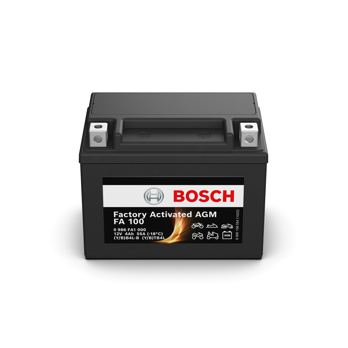 Bosch, M4F30, Batería de moto, Motocicleta, 12N12A-4A-1, YB12A-A