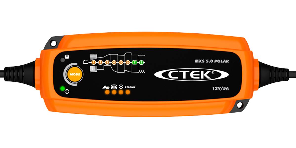 Kit CTEK MXS 5.0 + cable rallonge 2,5m-Chargeur de batterie intelligent -  12V 5A, pour batterie Auto, Moto, Jetski…