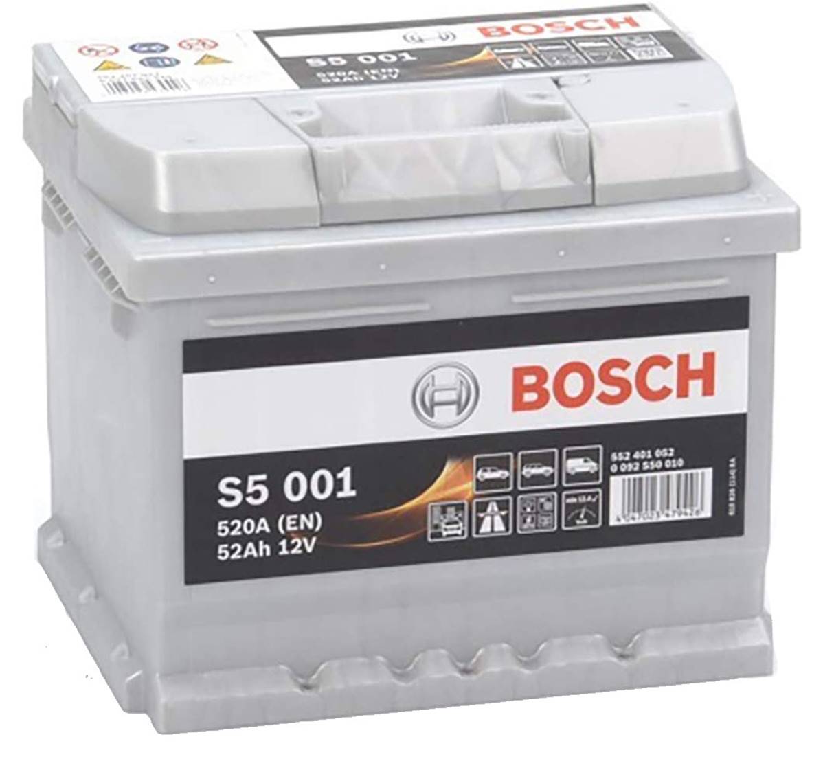 Batterie PL/Agri BOSCH T3040 12v 125ah 720A J1