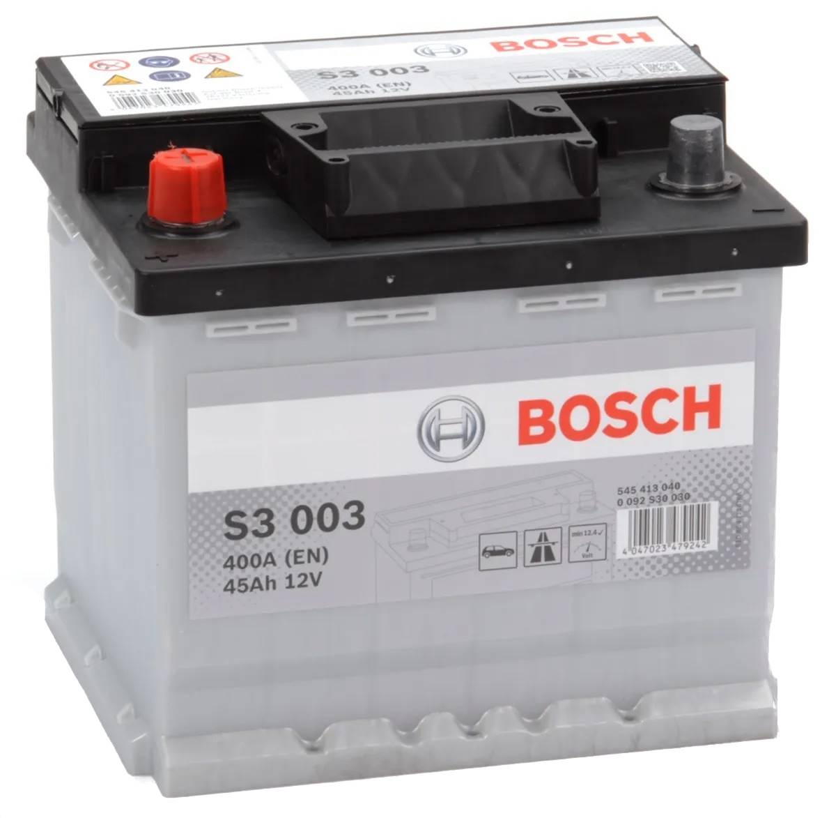 Batterie auto S3003 12V 45ah/400A BOSCH, batterie de démarrage